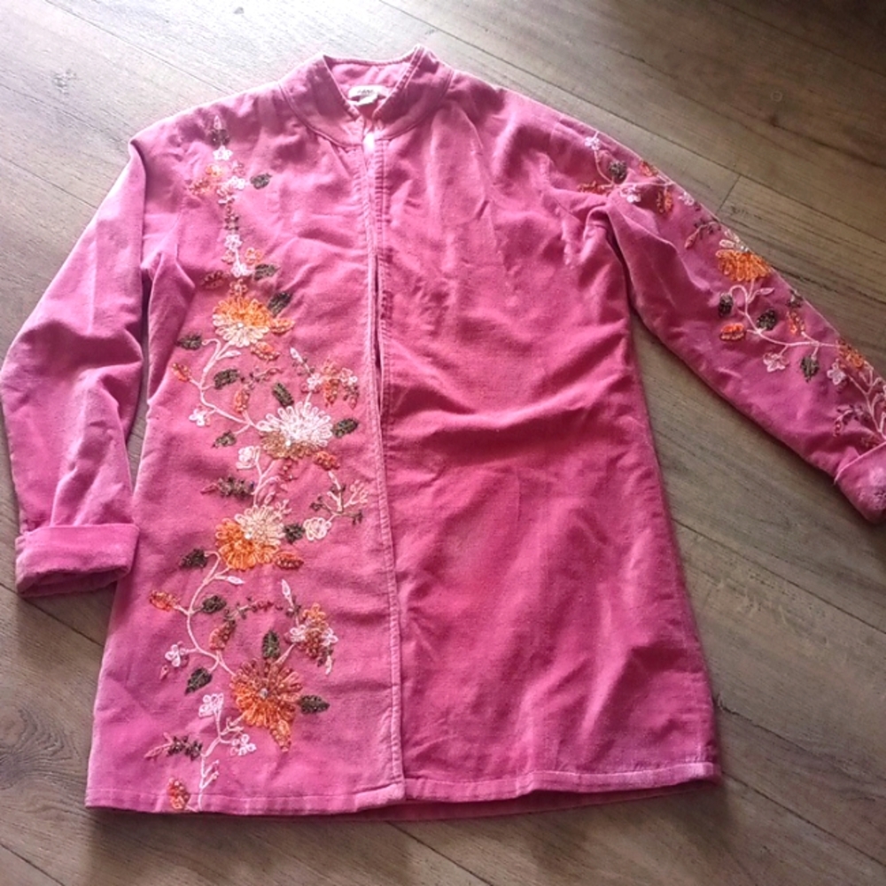 Vintage Indian Embroidered Lined Coat